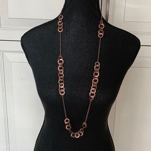 Long necklace, dark copper/brown Color, costume